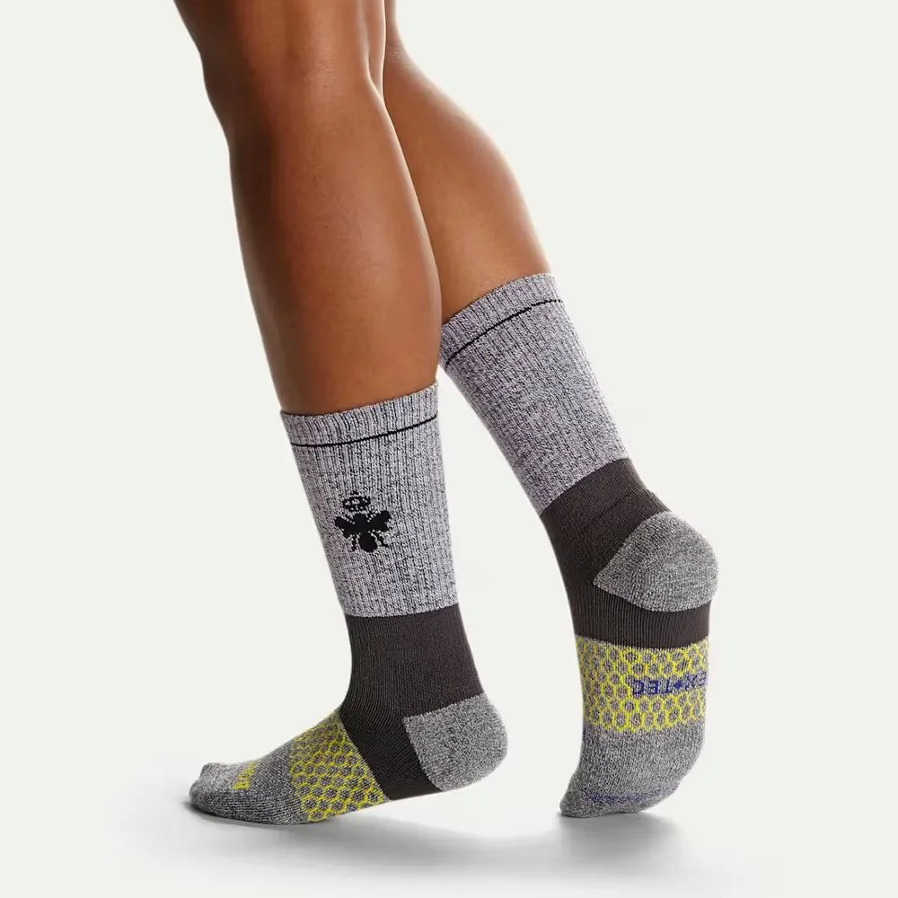 BOMBAS Women's Performance Targeted Compression Calf Crew Socks Medium Charcoal